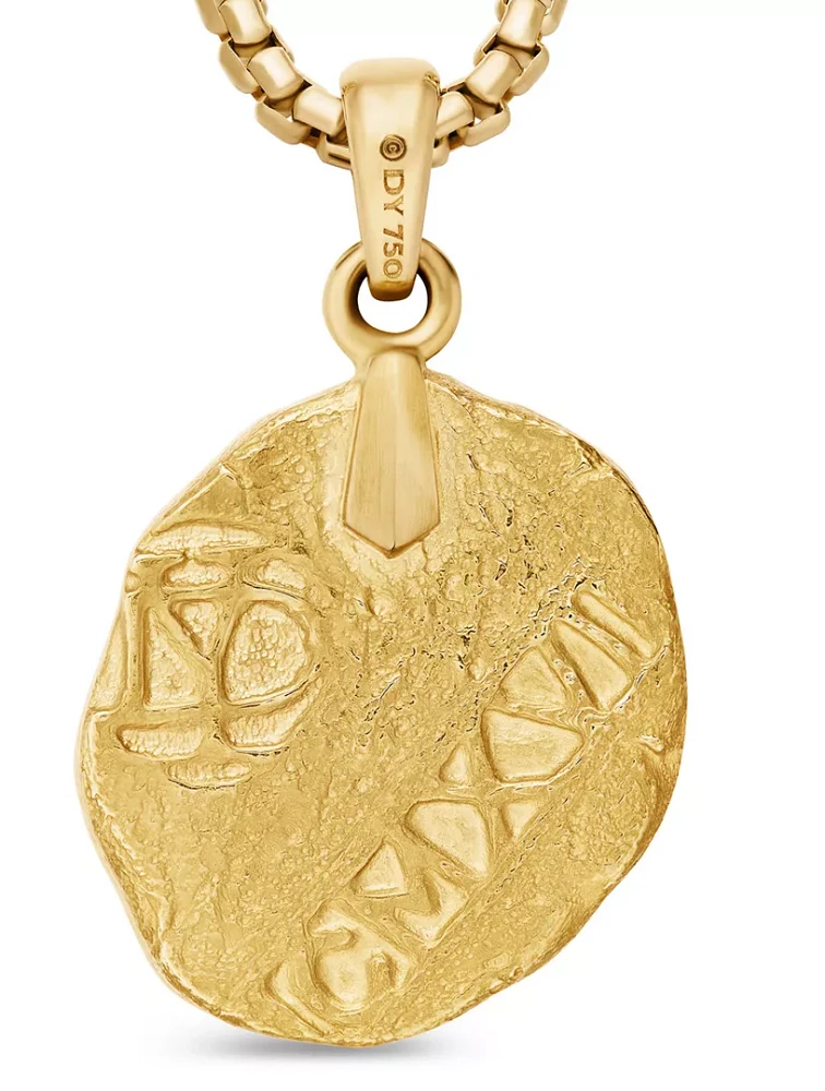 Shipwreck Coin Amulet In 18k Yellow Gold, 28.4mm