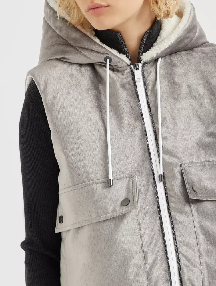 Down Vest With Monili