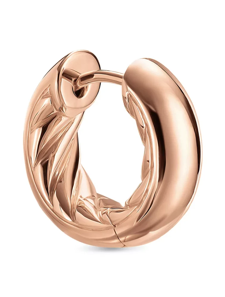 Dy Mercer® Micro Hoop Earrings In 18k Rose Gold, 13.4mm
