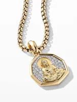Buddha Amulet In 18k Yellow Gold With Pavé Diamonds