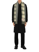 Reversible Check Cashmere Wool Scarf
