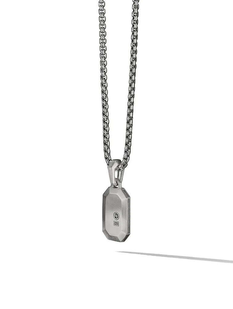 Streamline® Pavé Amulet In Sterling Silver With Black Diamonds