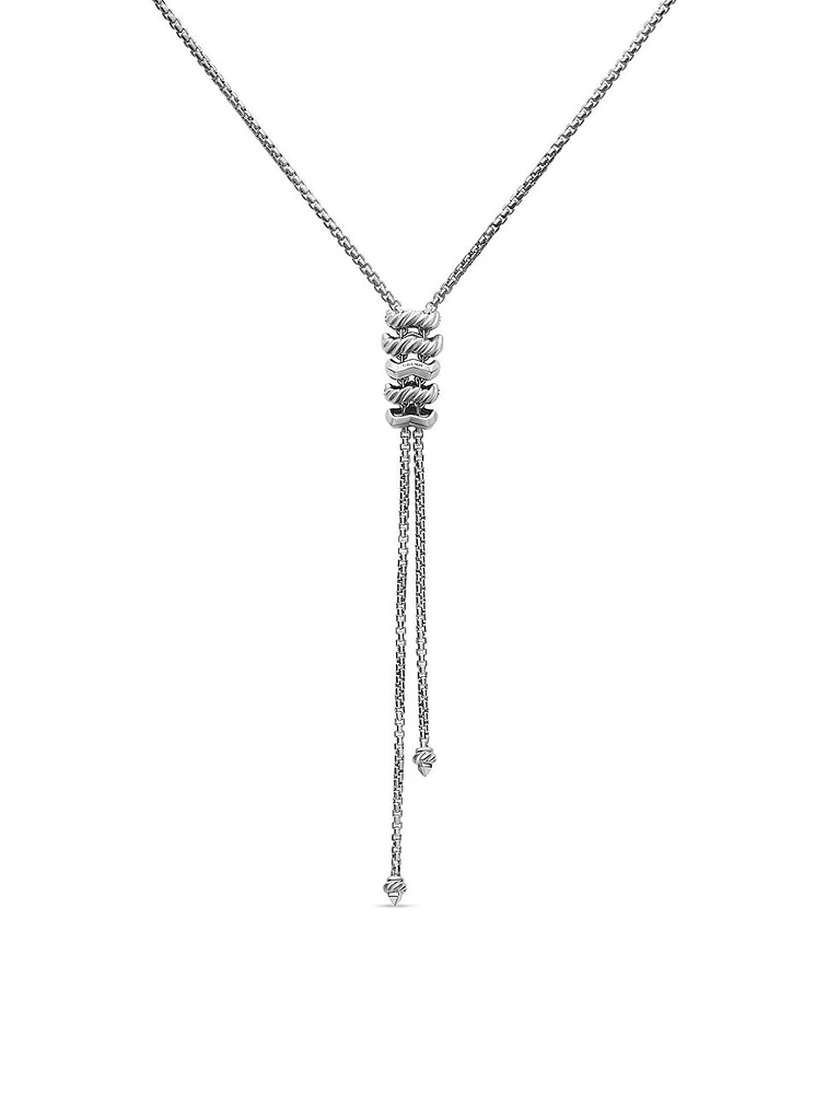 Zig Zag Stax™ Y Necklace In Sterling Silver With Diamonds
