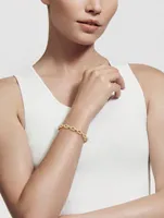 Stax Chain Link Bracelet 18k Yellow Gold With Pavé Diamonds