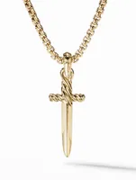 Petrvs® Dagger Amulet In 18k Yellow Gold With Pavé Diamonds