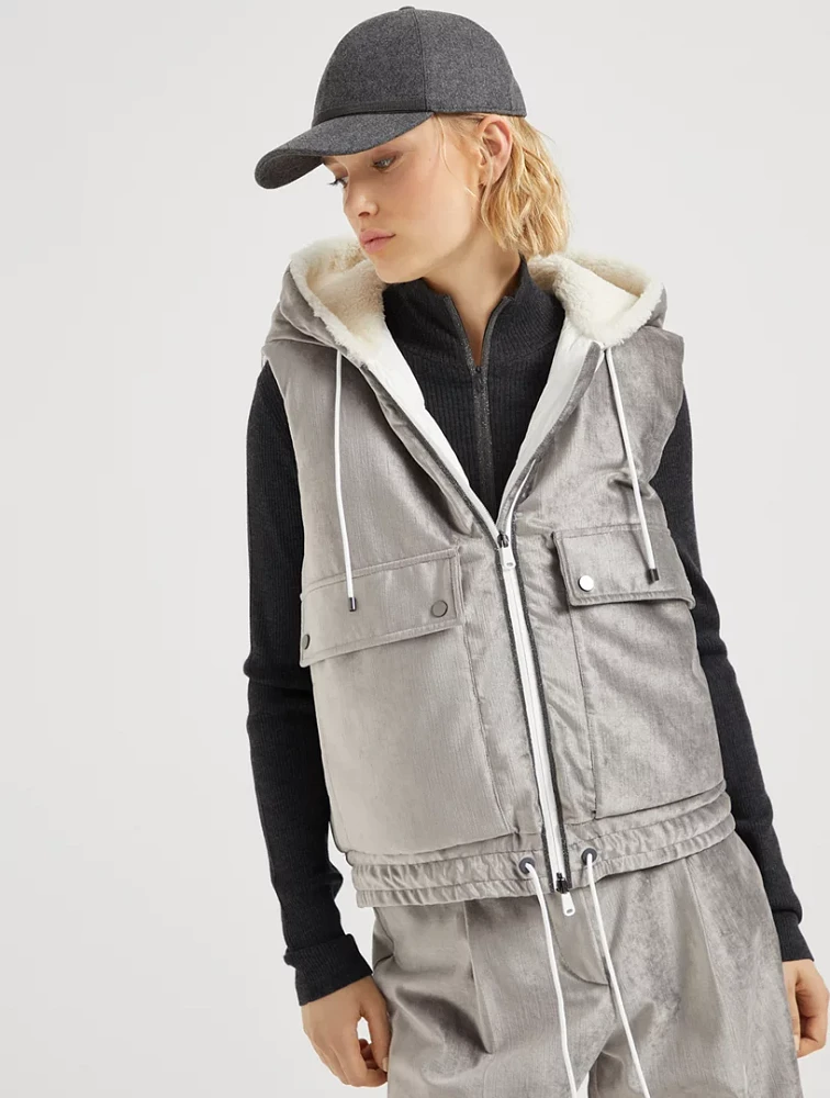 Down Vest With Monili