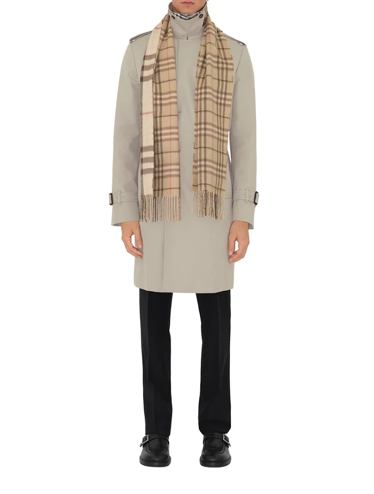 Reversible Check Cashmere Scarf