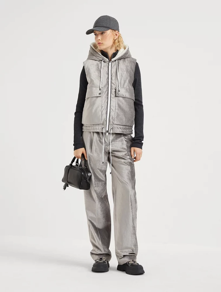 Down Vest With Monili