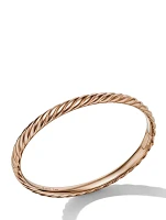 Sculpted Cable Bangle Bracelet 18k Rose Gold