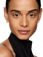 Pavé Huggie Hoop Earrings In 18k Yellow Gold With Diamonds, 13mm