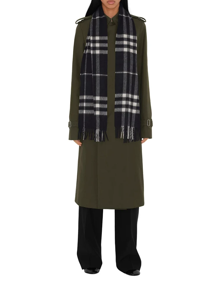Check Cashmere Scarf