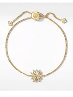 Starburst Station Chain Bracelet In 18k Yellow Gold With Pavé Diamonds