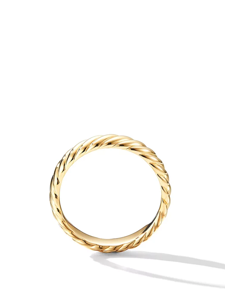 Cable Band Ring 18k Yellow Gold