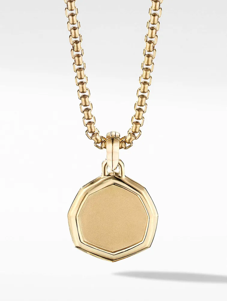 Buddha Amulet In 18k Yellow Gold With Pavé Diamonds
