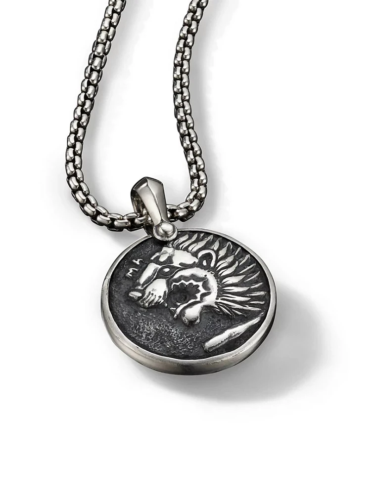 Petrvs® Lion Amulet In Sterling Silver