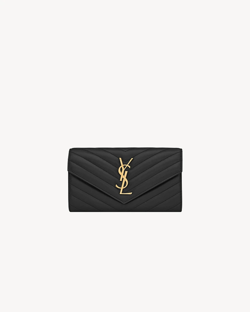 CASSANDRE MATELASSÉ large flap wallet in lambskin
