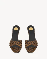 JILL mules leopard grosgrain