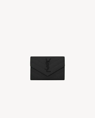 CASSANDRE MATELASSÉ small envelope wallet in grain de poudre leather