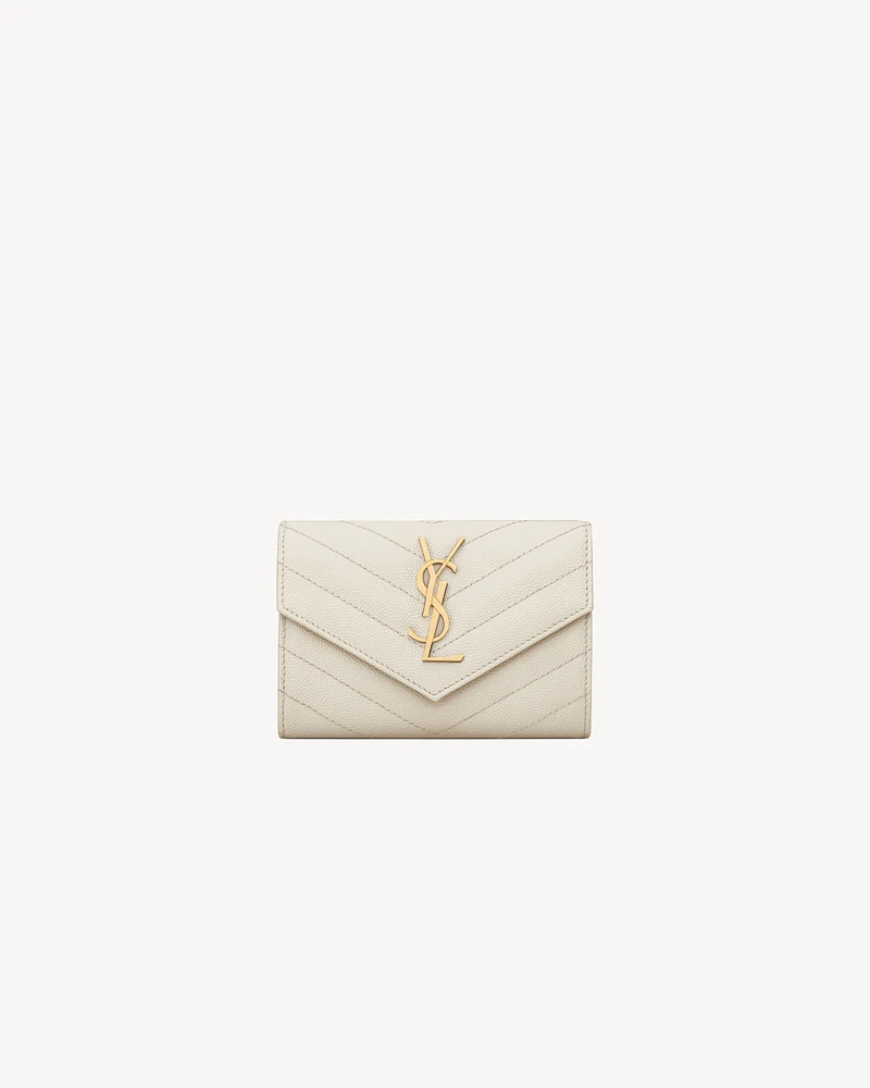 CASSANDRE MATELASSÉ small envelope wallet in grain de poudre leather