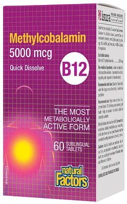 B12 Methylcobalamin 5000 mcg