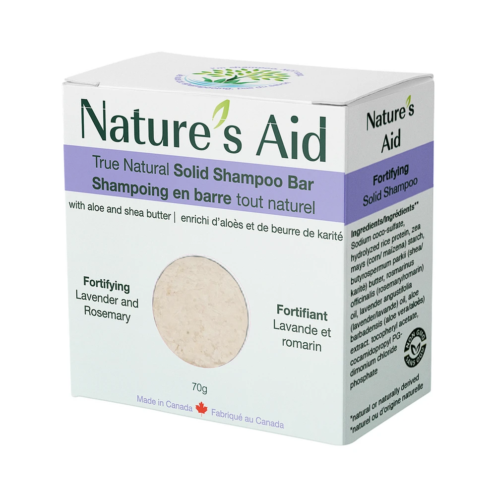 Fortifying Solid Shampoo Bar with Rosemary and Lavender