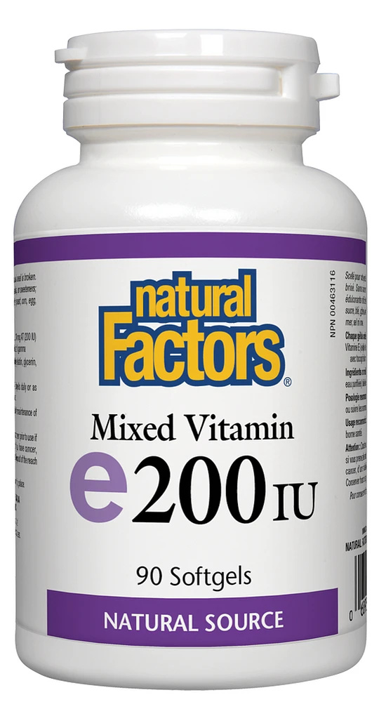 Mixed Vitamin E 200 IU, Natural Source