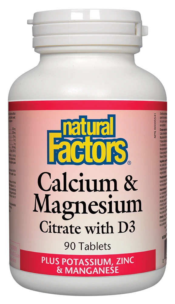 Calcium & Magnesium Citrate with D3 Plus Potassium, Zinc Manganese