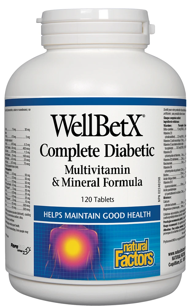 WellBetX® Complete Diabetic Multivitamin & Mineral Formula