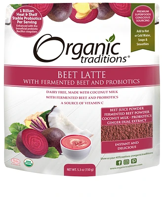 Organic Beet Latte with Fermented Beets & Probiotics