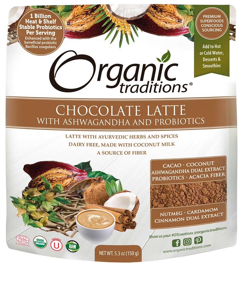 Organic Chocolate Latte with Ashwagandha & Probiotics