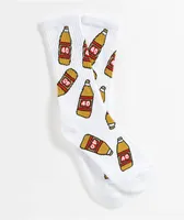 40s & Shorties 40 Oz White Crew Socks