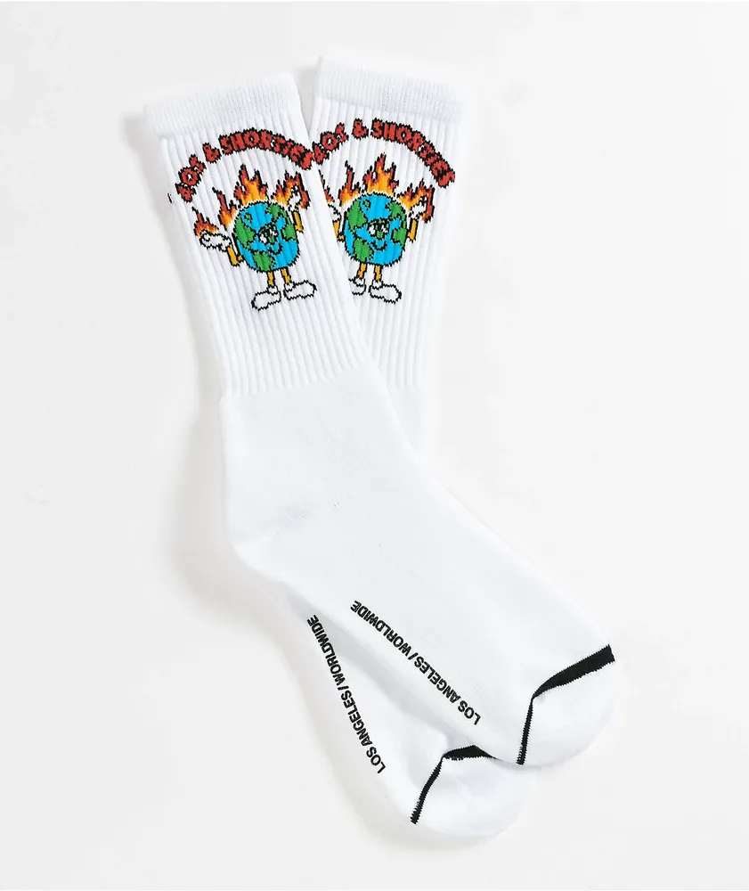 40s & Shorties Alright White Crew Socks