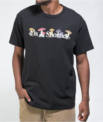 40s & Shorties Trippy Black T-Shirt