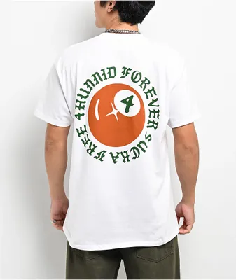 4Hunnid 4 Ball White T-Shirt