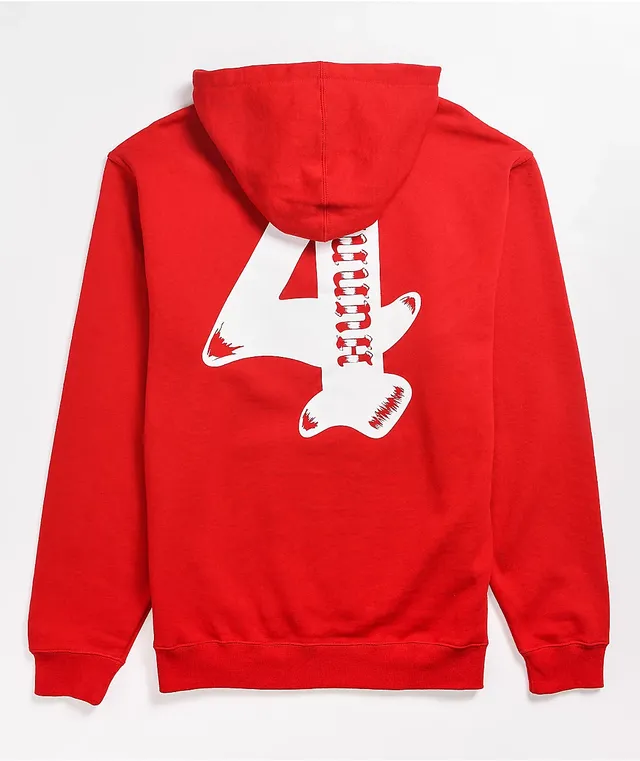 red hoodie 4hunnid jacket