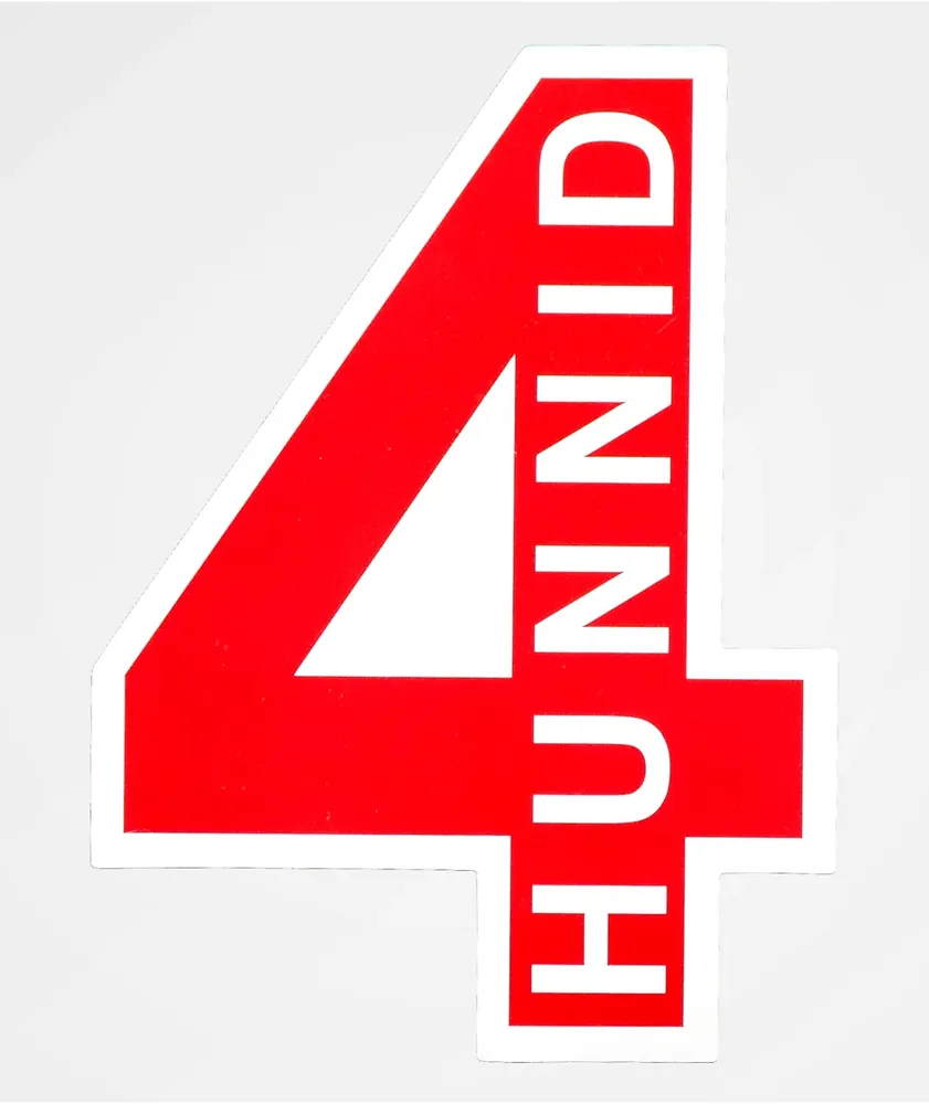 4Hunnid Red Sticker