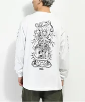 5Boro Dragon White Long Sleeve T-Shirt