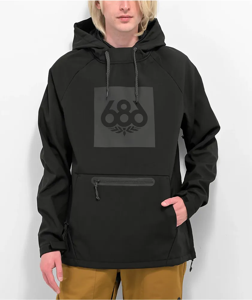 686 Black Waterproof Light Anorak Jacket