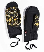 686 x Lurking Class By Sketchy Tank Primer Black & Orange Snowboard Mittens 2023