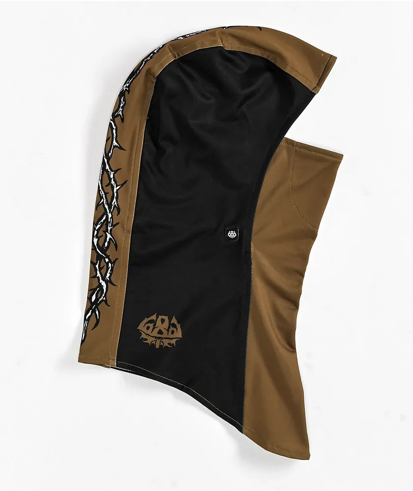686 x Welcome Deluxe Hinged Black & Tan Balaclava