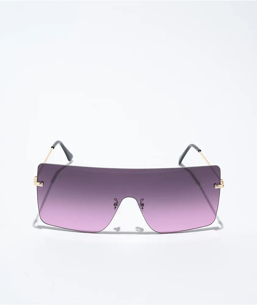 90's Frame Purple Gradient Sunglasses