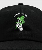 A Lost Cause All I Weed Black Strapback Hat