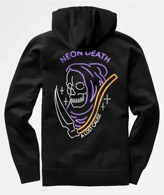 A Lost Cause Neon Reaper Black Hoodie