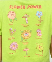 A.LAB Ballina Flower Power Green Crop T-Shirt