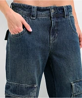 A.LAB Ether Blue Cargo Loose Jeans
