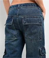 A.LAB Ether Blue Cargo Loose Jeans