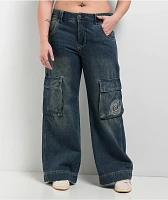 A.LAB Ether Blue Cargo Loose Jeans
