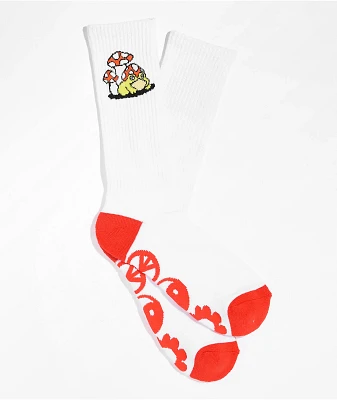 A.LAB Feelin' Froggy White Crew Socks