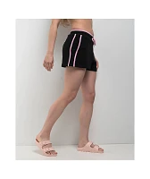 A.LAB Jana Hibiscus Black Sweat Shorts