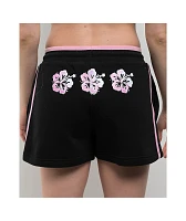 A.LAB Jana Hibiscus Black Sweat Shorts